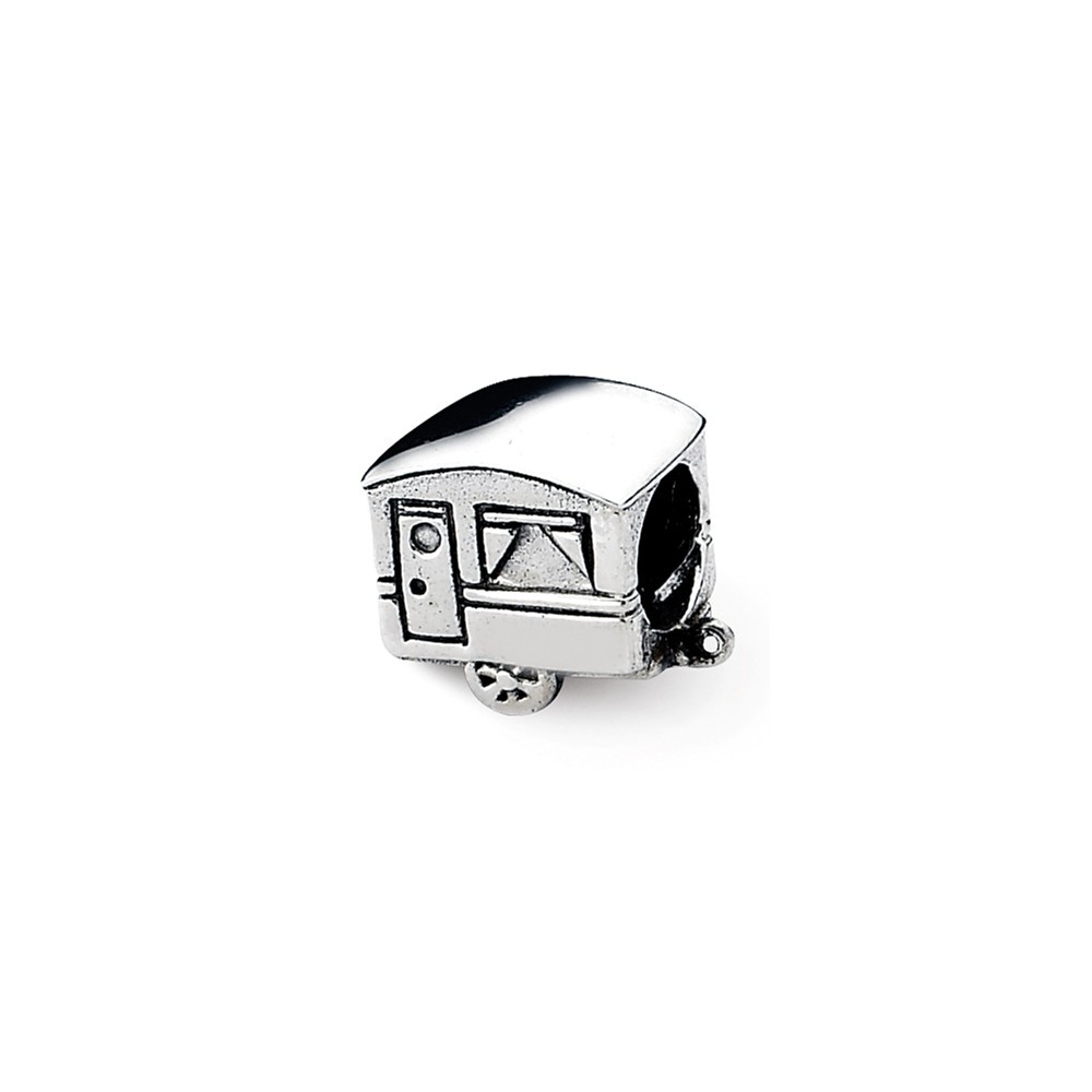 Jewelryweb Sterling Silver Reflections Camper Trailer Bead Charm