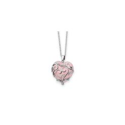 Jewelryweb Sterling Silver with rose quartz Necklace - 18 Inch