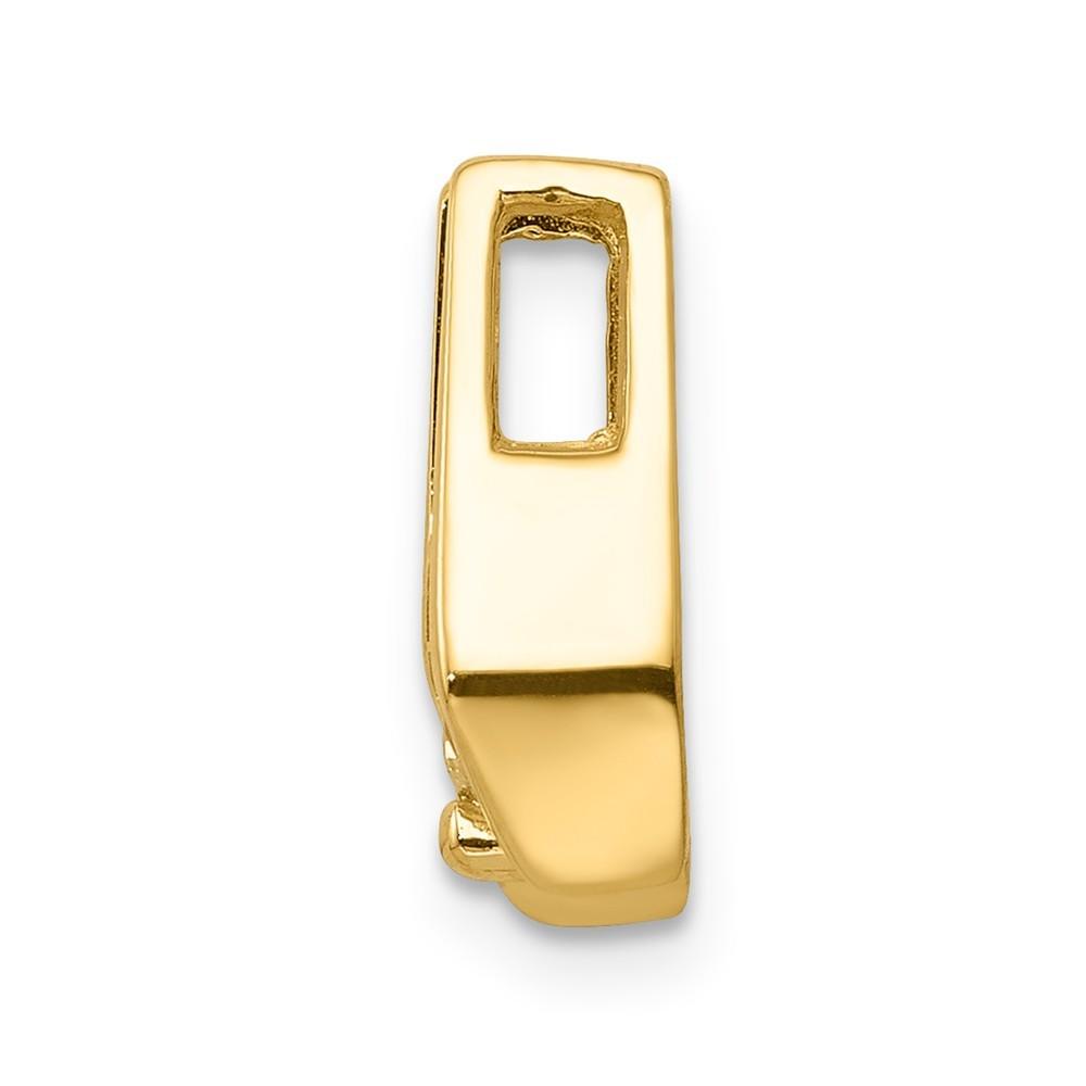 Jewelryweb 14k Yellow Gold Diamond slide - Measures 14x8mm
