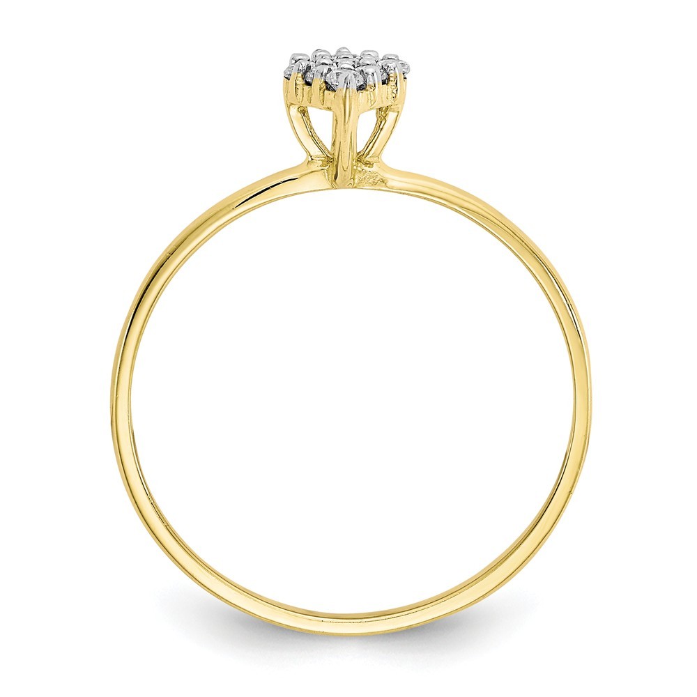 Jewelryweb 10k Yellow Gold Cubic Zirconia Promise Ring - Size 6.00