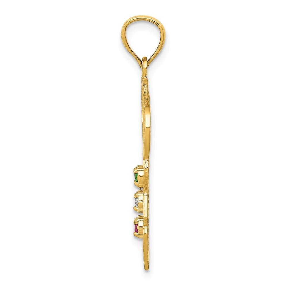 Jewelryweb 14k Yellow Gold Italy Charm - Measures 32x13mm