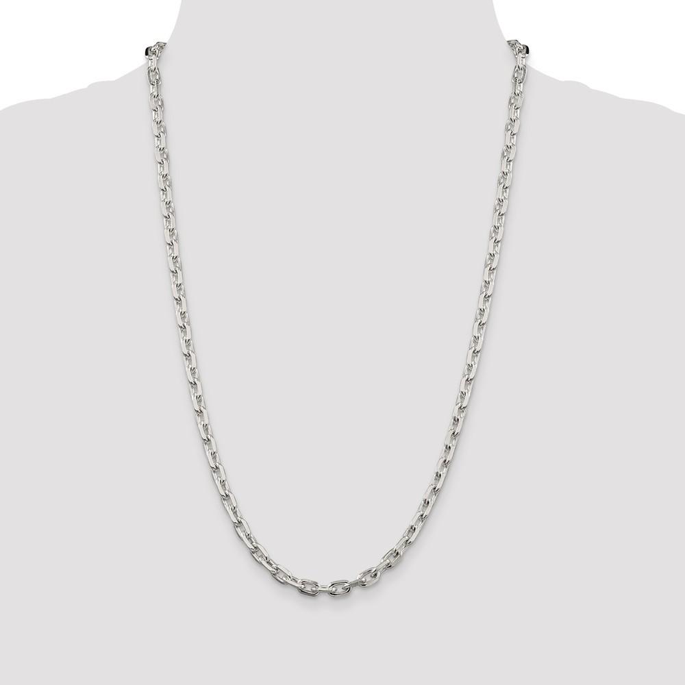 Jewelryweb Sterling Silver Chain Necklace - 20 Inch - 5.4mm - Lobster Claw