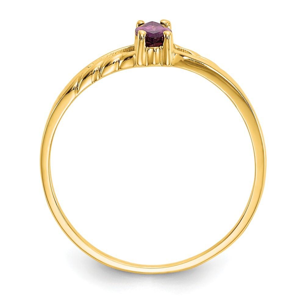 Jewelryweb 14k Yellow Gold Rhodolite Garnet Birthstone Ring - Size 6