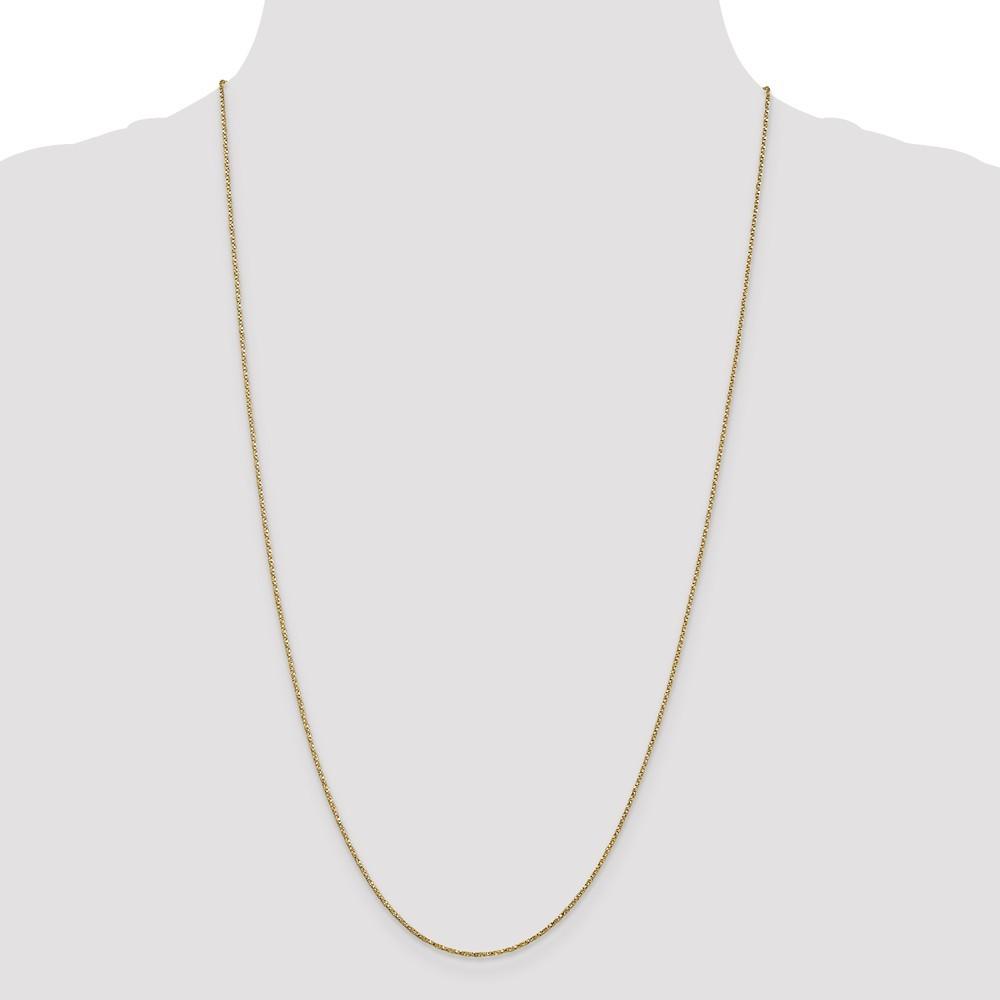 Jewelryweb 14k Yellow Gold .95mm Twisted Box Chain Necklace - 24 Inch - Lobster Claw