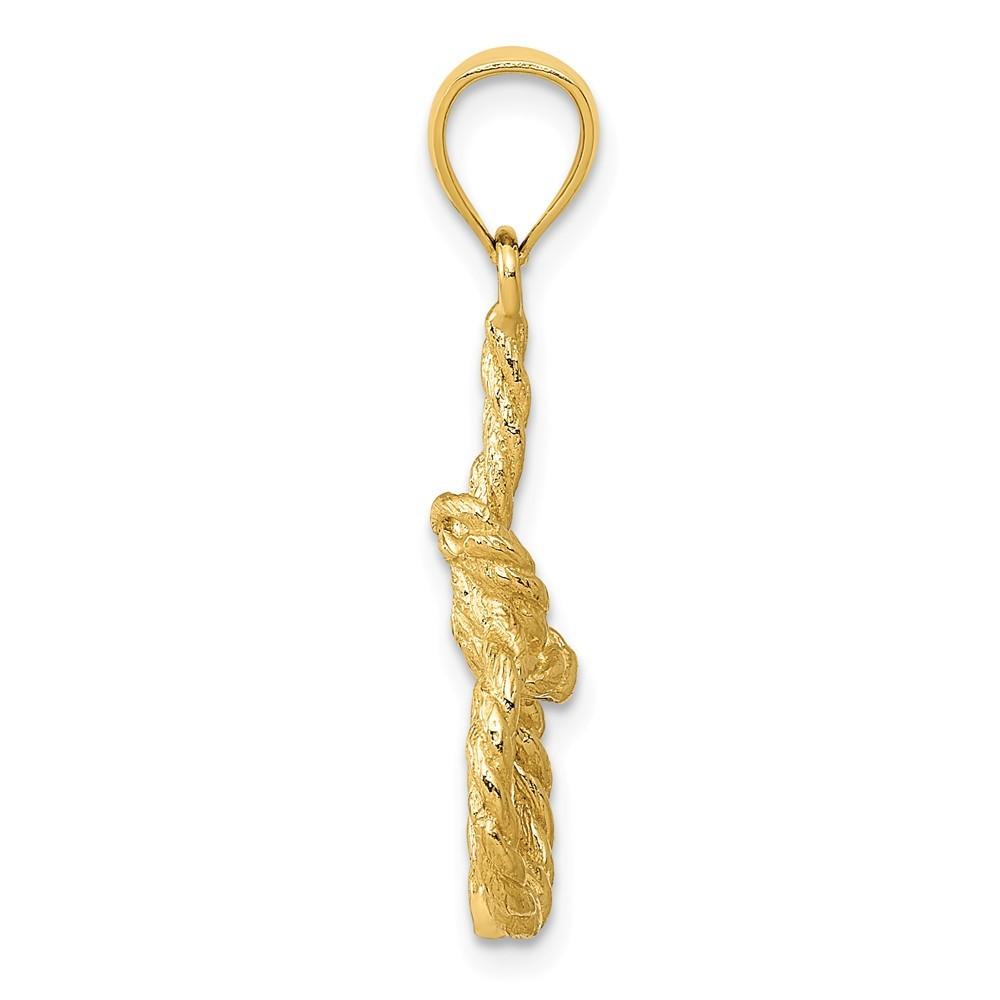Jewelryweb 14k Yellow Gold Sailors Knot Pendant