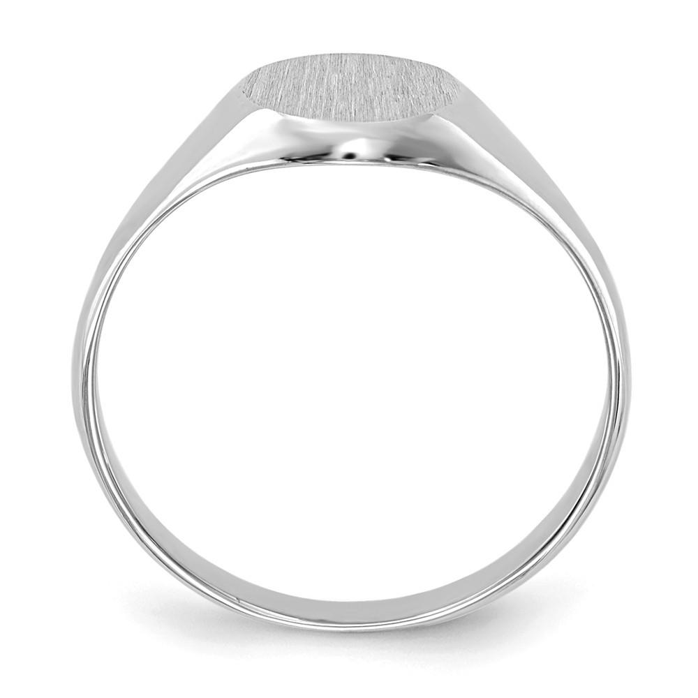 Jewelryweb 14k White Gold Childs Signet Ring - Size 5