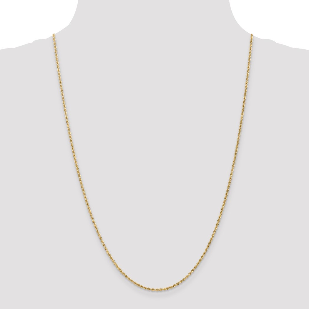 Jewelryweb 14k Yellow Gold Valu-plus 1.5mm Solid Chain Necklace - 20 Inch