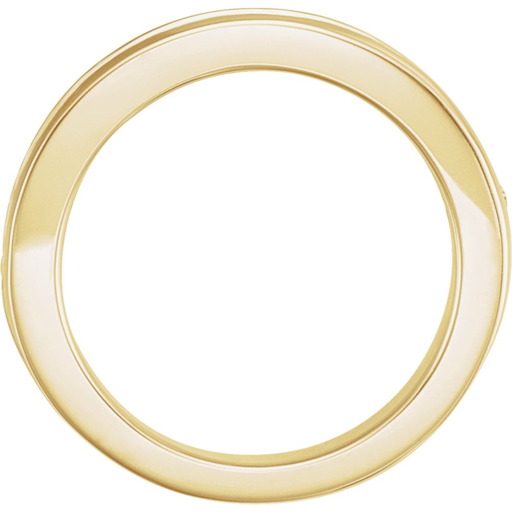 Jewelryweb 14k Yellow Gold 1 Dwt Polished Diamond Band Ring -- Size 6.5
