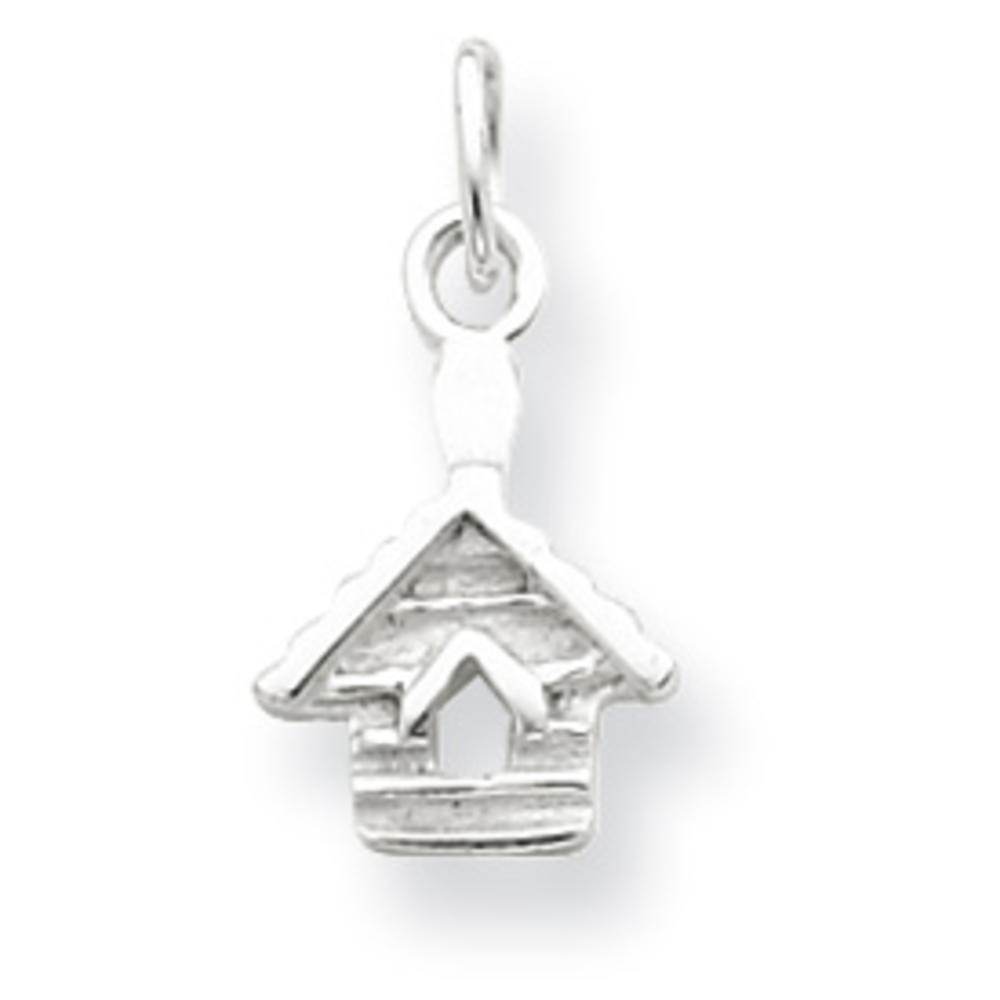 Jewelryweb Sterling Silver Dog House Charm