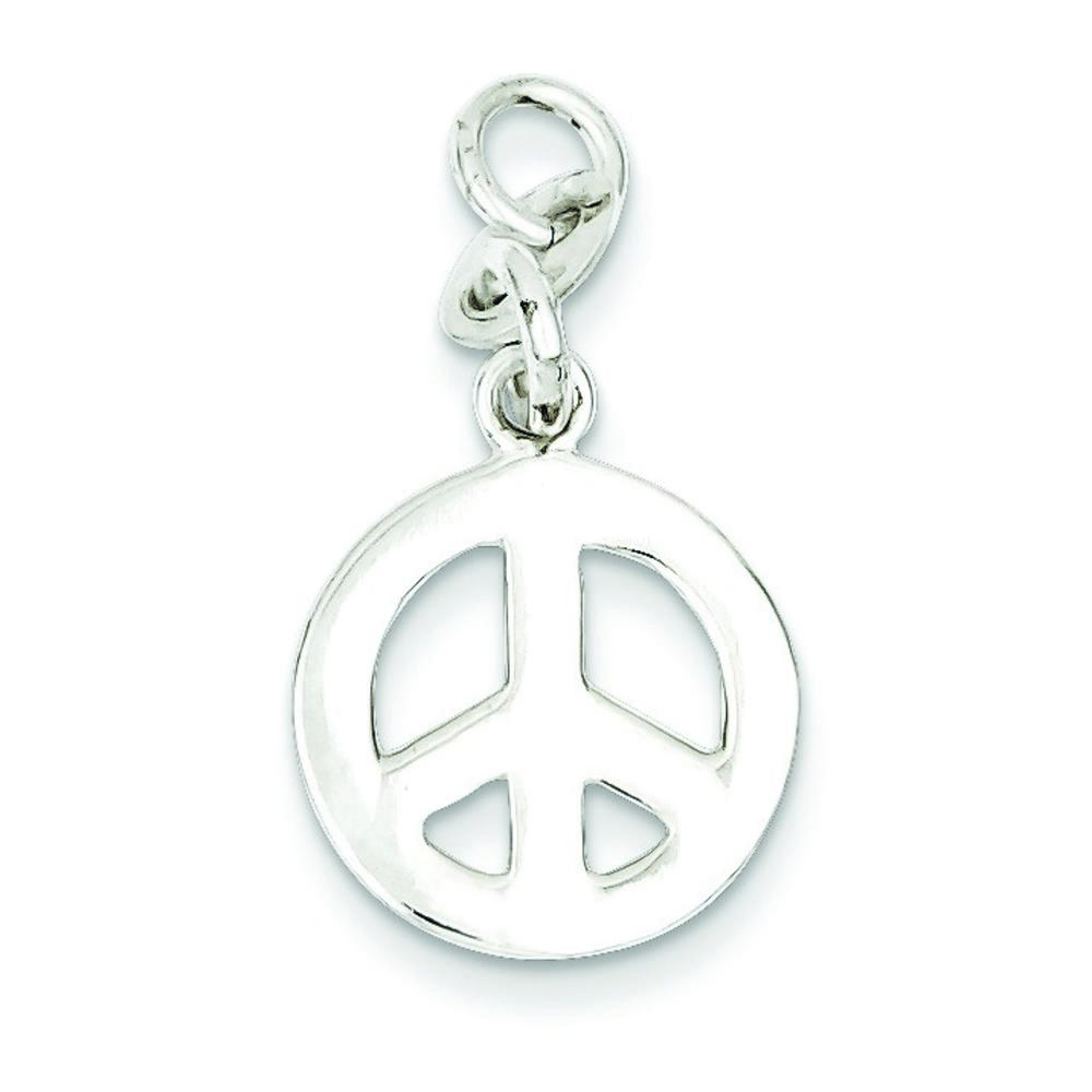 Jewelryweb Sterling Silver Polished Peace Charm