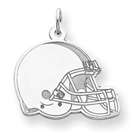 Jewelryweb Sterling Silver Cleveland Browns Medium Helmet Charm