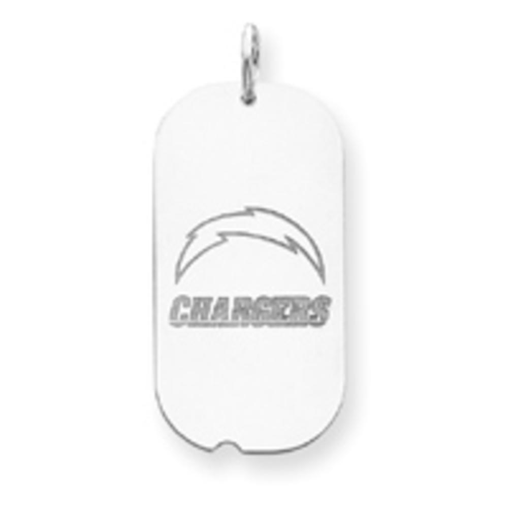 Jewelryweb Sterling Silver San Diego Chargers Large Dog Tag Logo Charm