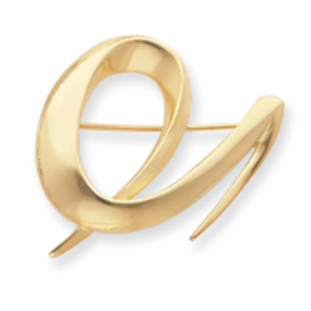 Jewelryweb Gold-Flashed Swirl Pin