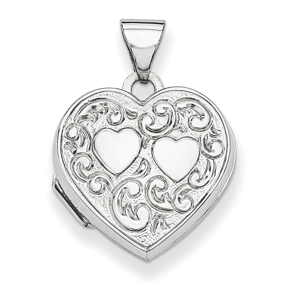 Jewelryweb Sterling Silver Heart Locket