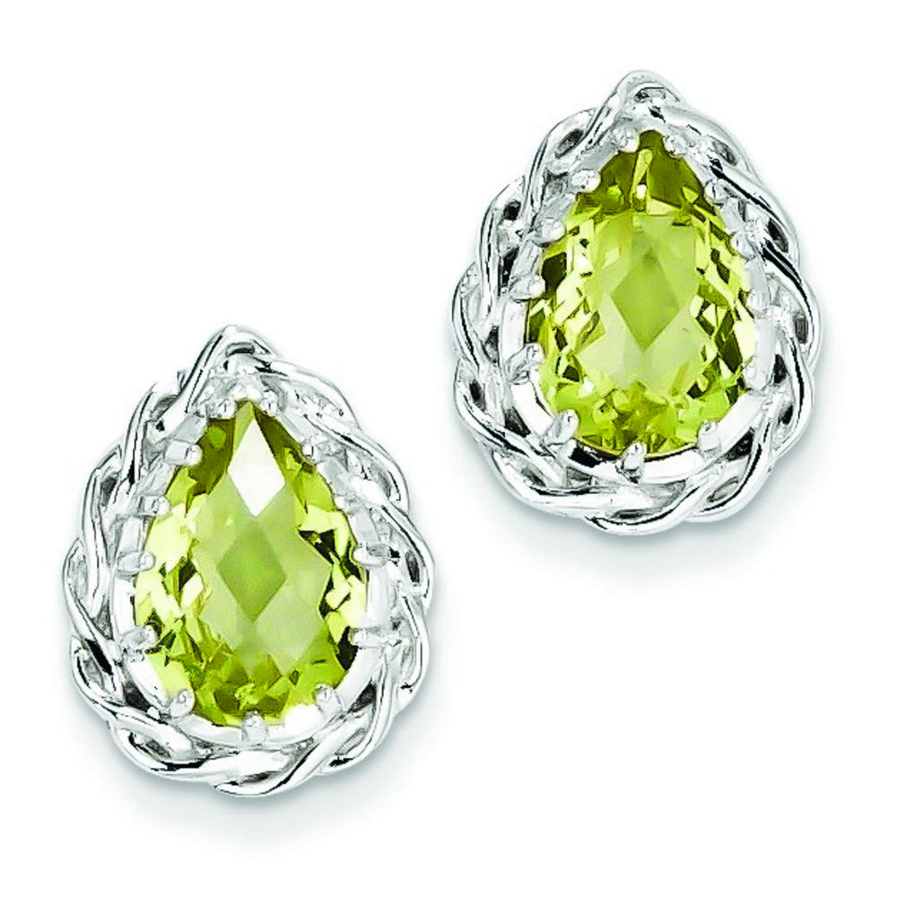 Jewelryweb Sterling Silver Lemon Quartz Earrings