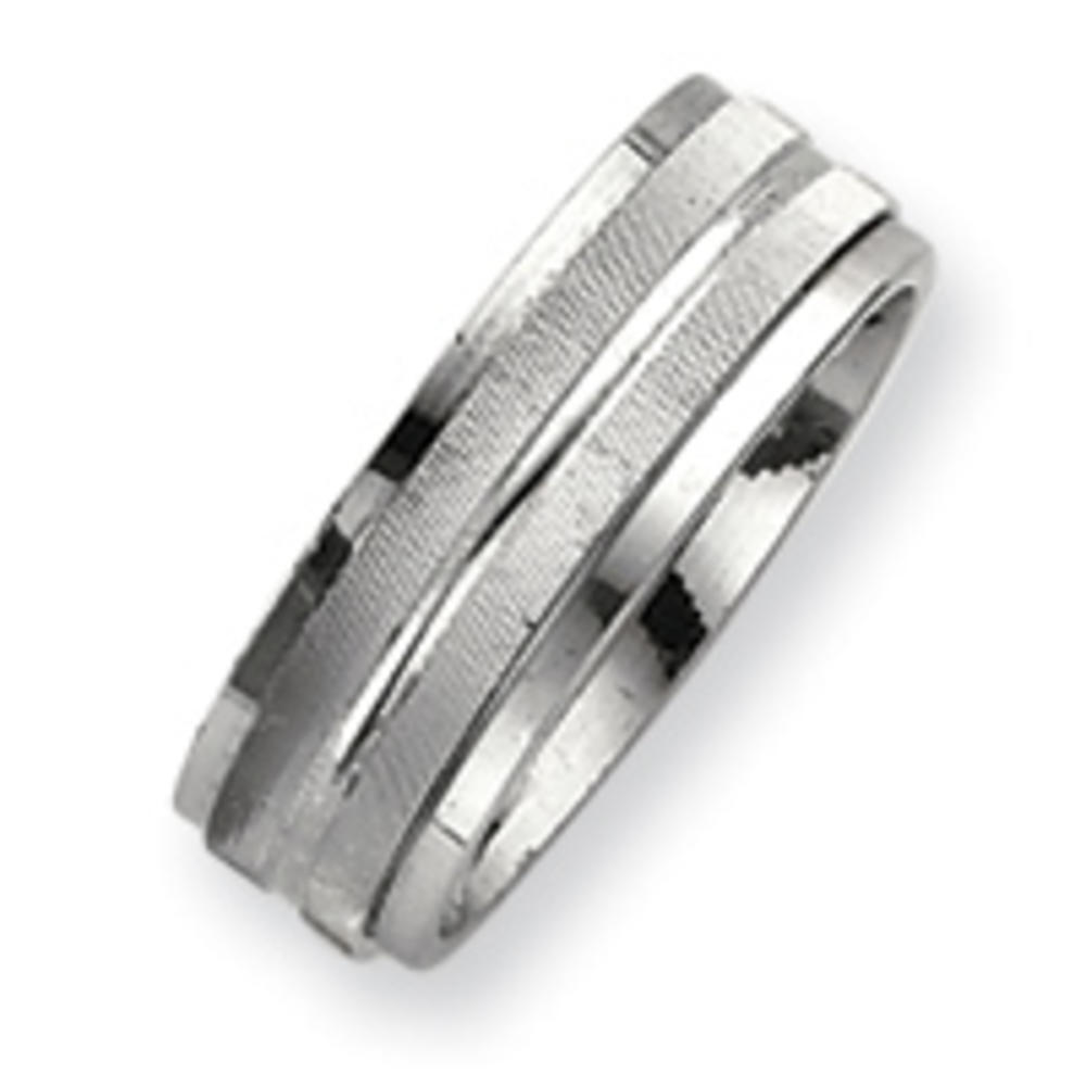 Jewelryweb Sterling Silver Mens Spinning Band Ring - Size 10