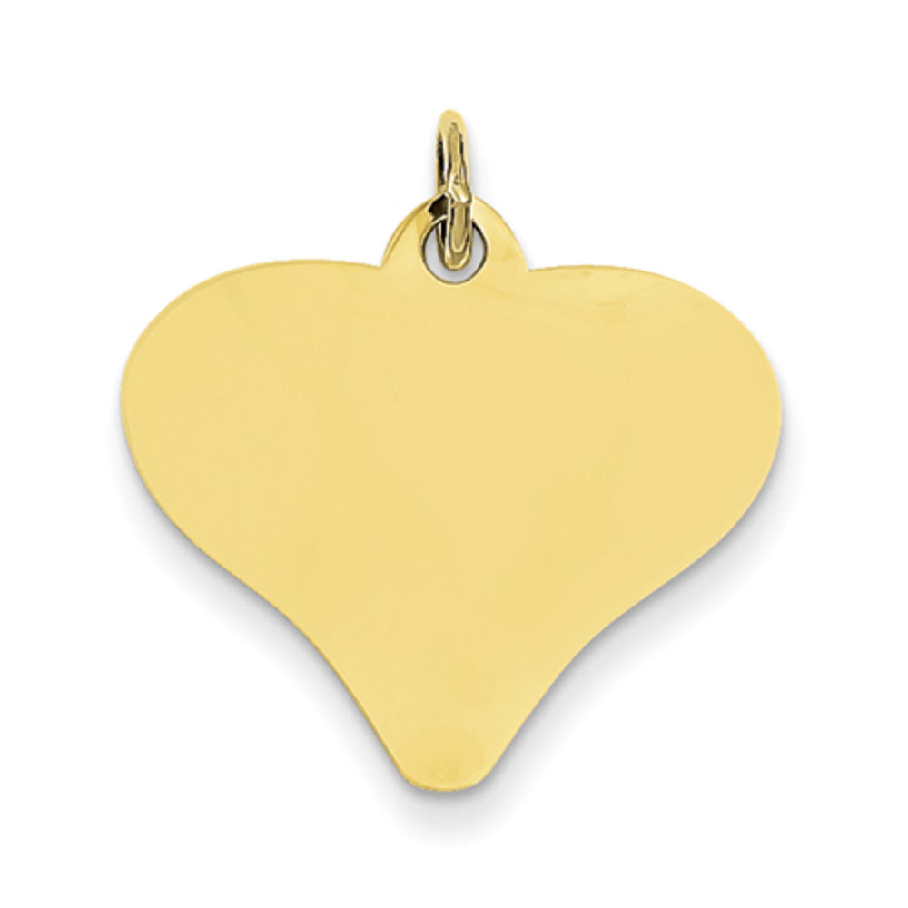 Jewelryweb 10k Heart Disc Charm