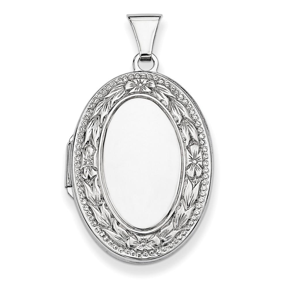 Jewelryweb Sterling Silver Oval Locket