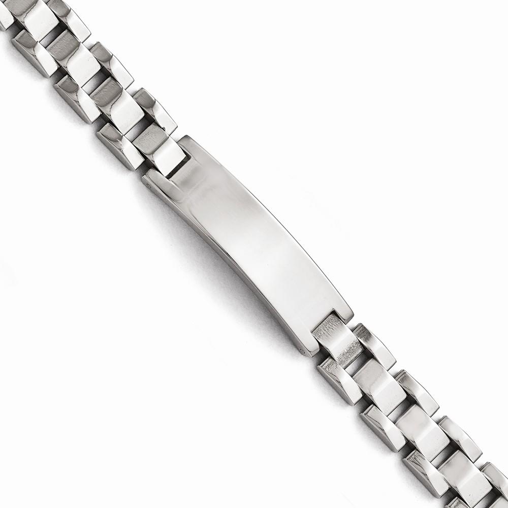 Jewelryweb Stainless Steel Polished ID Bracelet - 8.5 Inch