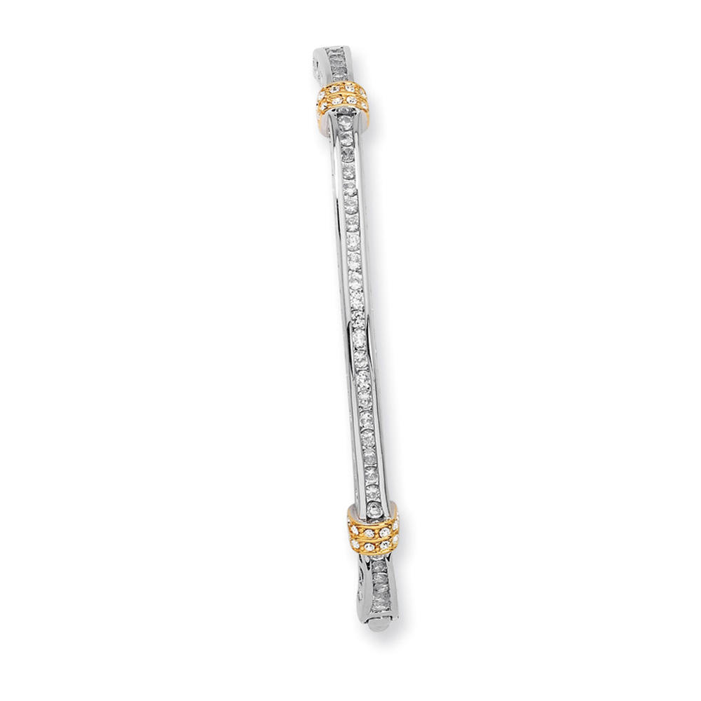 Jewelryweb Crystal Bangle Bracelet - 7 Inch
