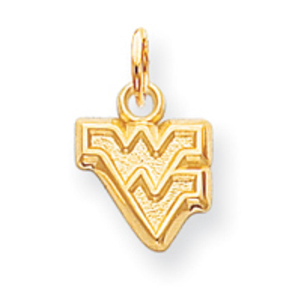 Jewelryweb 14k Collegiate West Virginia University Charm - Measures 18.2x11.3mm