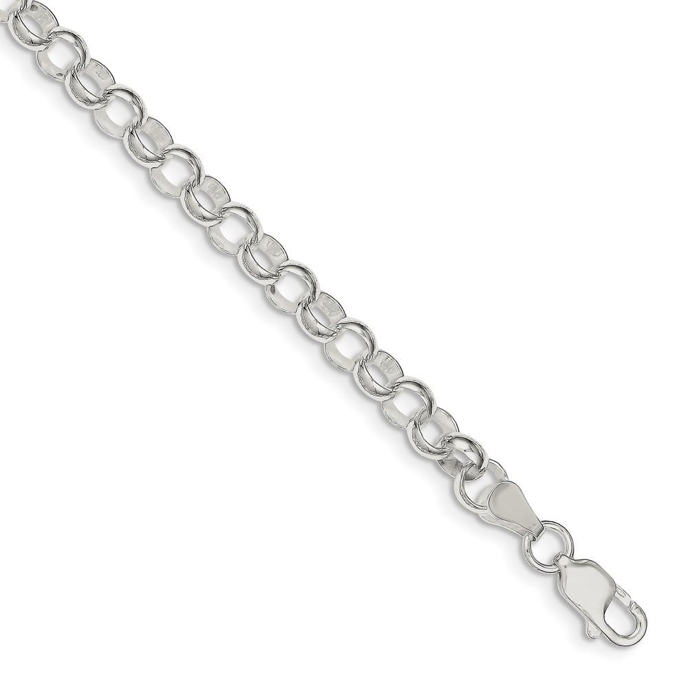 Jewelryweb Sterling Silver 6.0mm Belcher Light Chain Necklace - 16 Inch - Lobster Claw