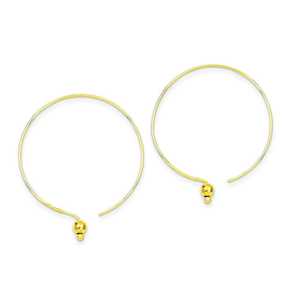 Jewelryweb 14k Threader Circle Threader Earrings