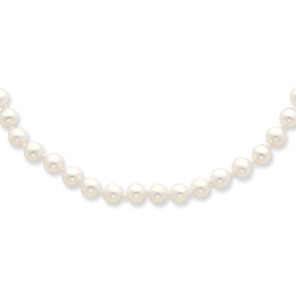 Jewelryweb 14k 4-4.5mm White Freshwater Cultured Pearl Necklace - 20 Inch