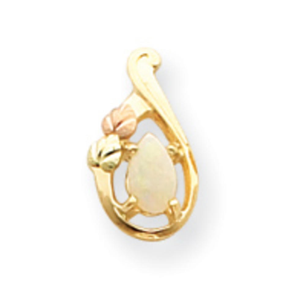 Jewelryweb 10k Tri-color Black Hills Gold Simulated Opal Earrings