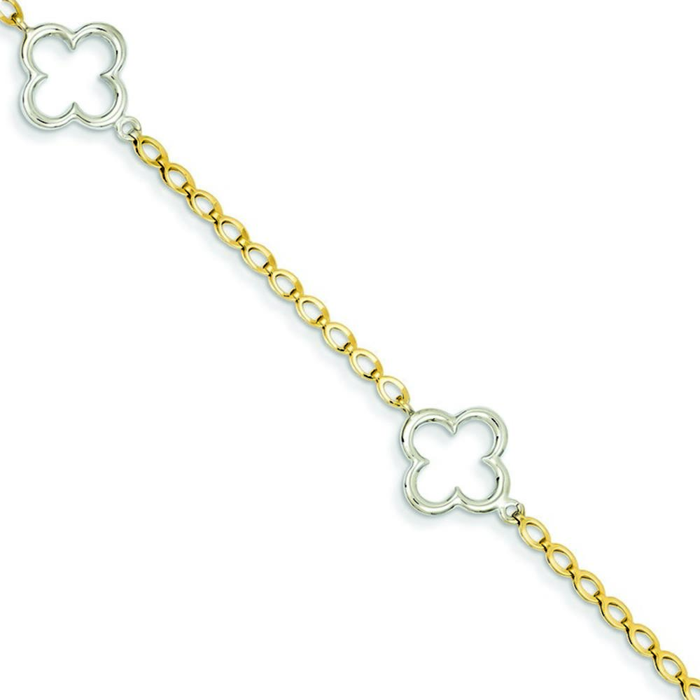 Jewelryweb 14k Two-tone Fancy Bracelet