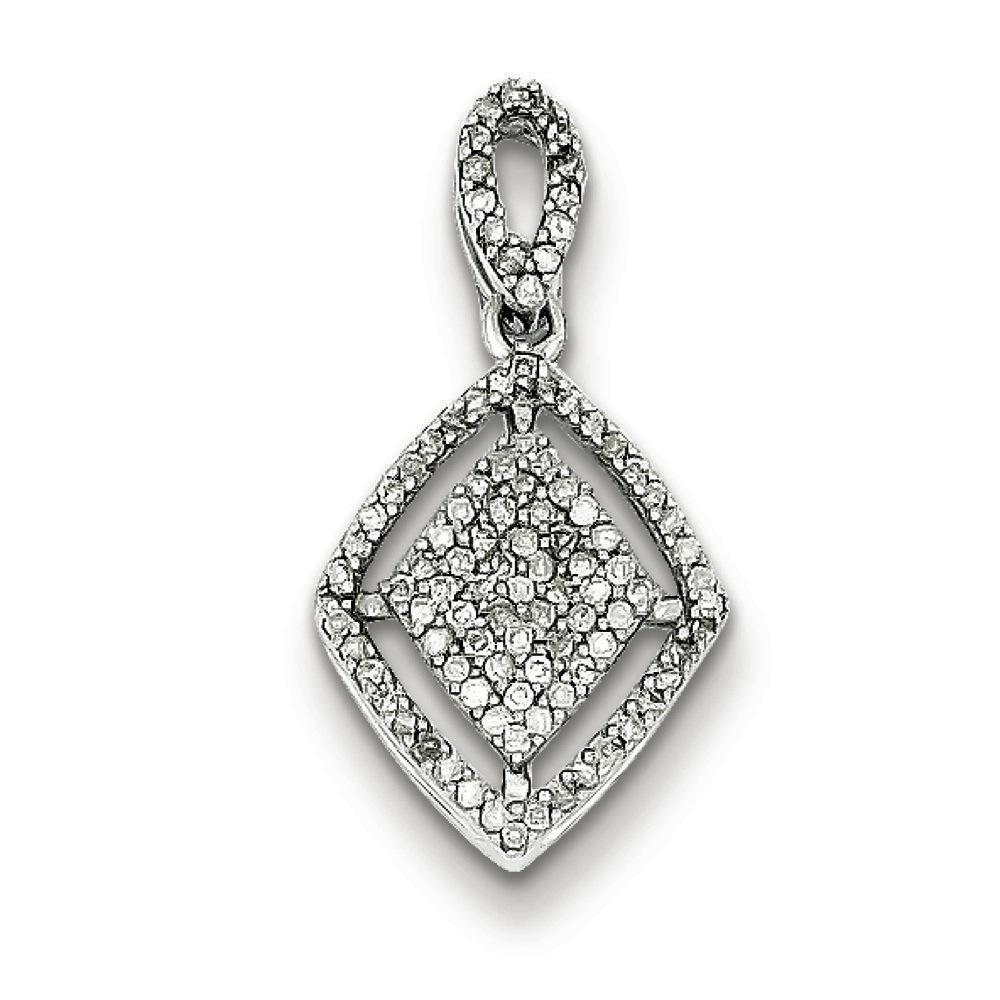 Jewelryweb Sterling Silver Diamond Pendant
