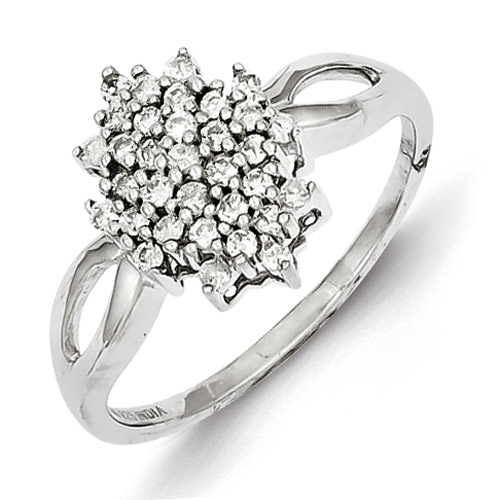 Jewelryweb Sterling Silver Diamond Ring - Size 6