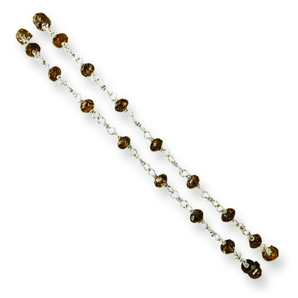 Jewelryweb Brown Diamond Briolette Bracelet - 7.5 Inch