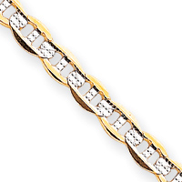 Jewelryweb 14k 5.25mm Pave Anchor Chain Bracelet - 8 Inch - Lobster Claw