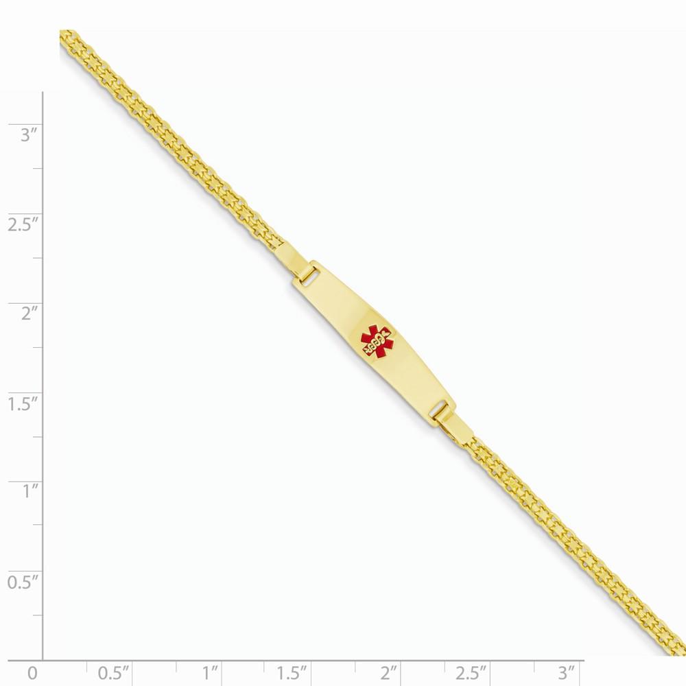 Jewelryweb 14k Yellow Gold Medical Jewelry Bracelet - 7 Inch