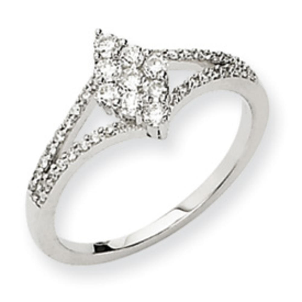 Jewelryweb 14k White Gold Diamond Ring - Size 6
