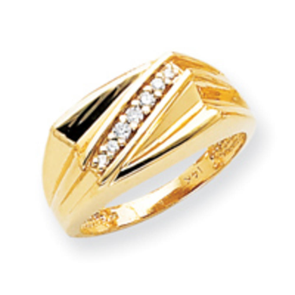 Jewelryweb 14k Diamond mens ring - Size 10