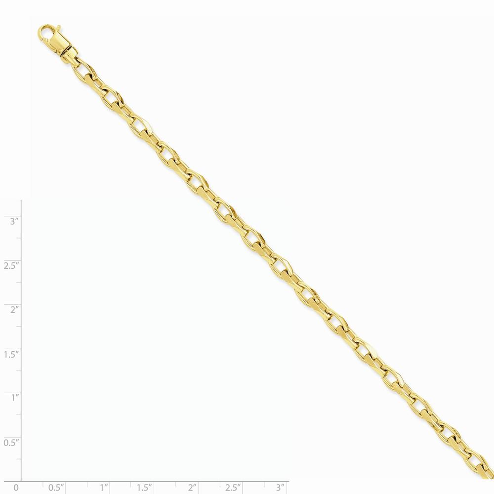 Jewelryweb 14k 5mm Polished Fancy Link Chain Bracelet - 9 Inch