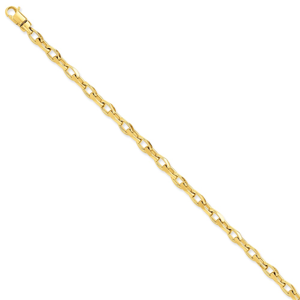 Jewelryweb 14k 5mm Polished Fancy Link Chain Bracelet - 9 Inch