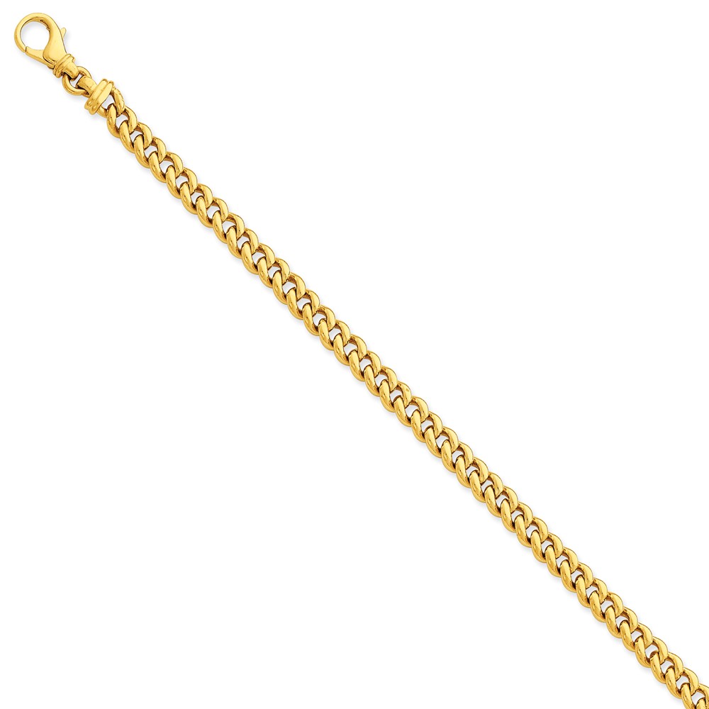 Jewelryweb 14k Yellow Gold 5.5mm Polished Fancy Link Chain Necklace - 24 Inch