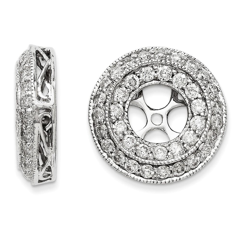 Jewelryweb 14k White Gold Diamond Earrings Jackets