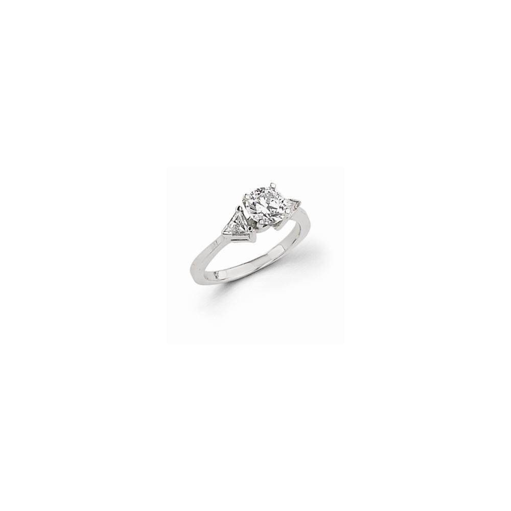 Jewelryweb 14k White Gold Diamond Engagement Ring