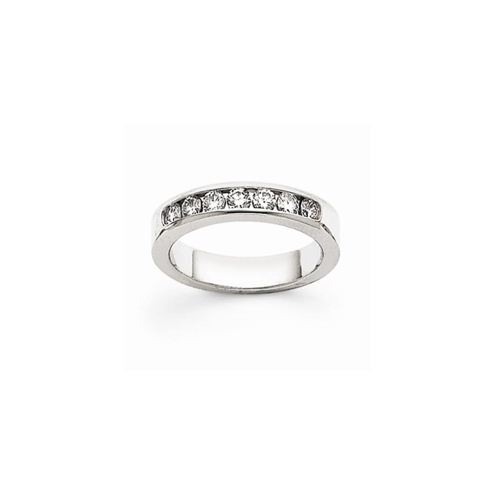 Jewelryweb Platinum Diamond Channel Band Ring