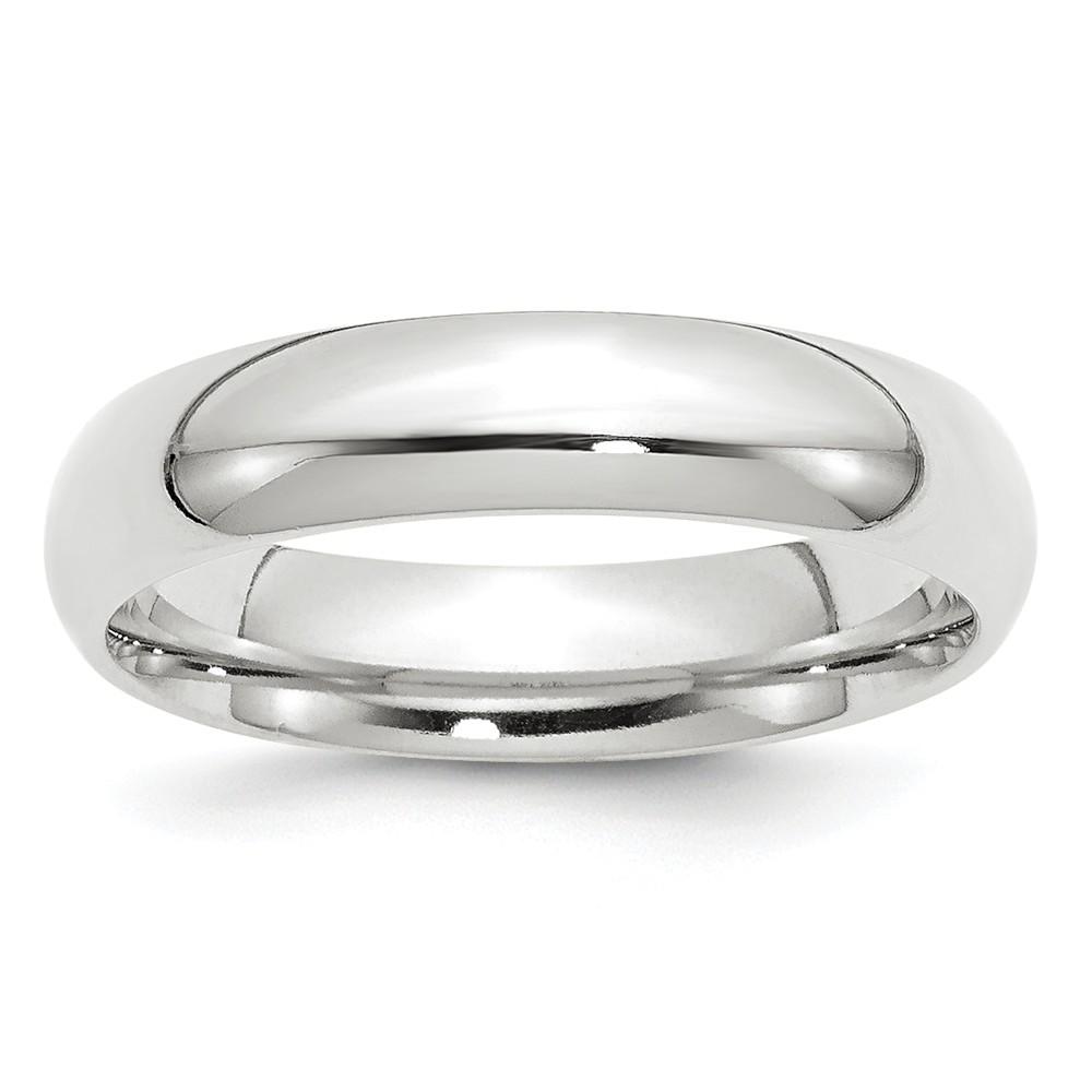 Jewelryweb Palladium Heavy Weight Comfort Fit 5.00mm Band Ring - Size 11.5