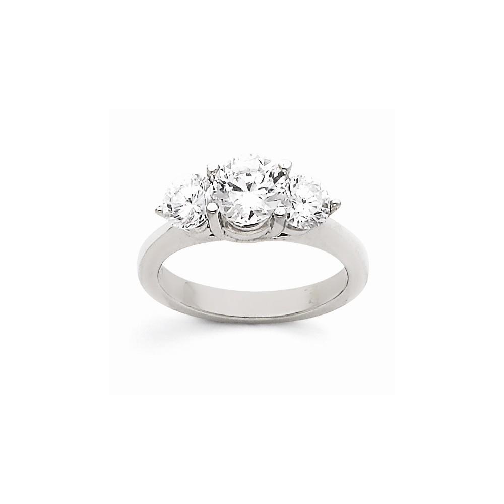 Jewelryweb 14k White Diamond Ring