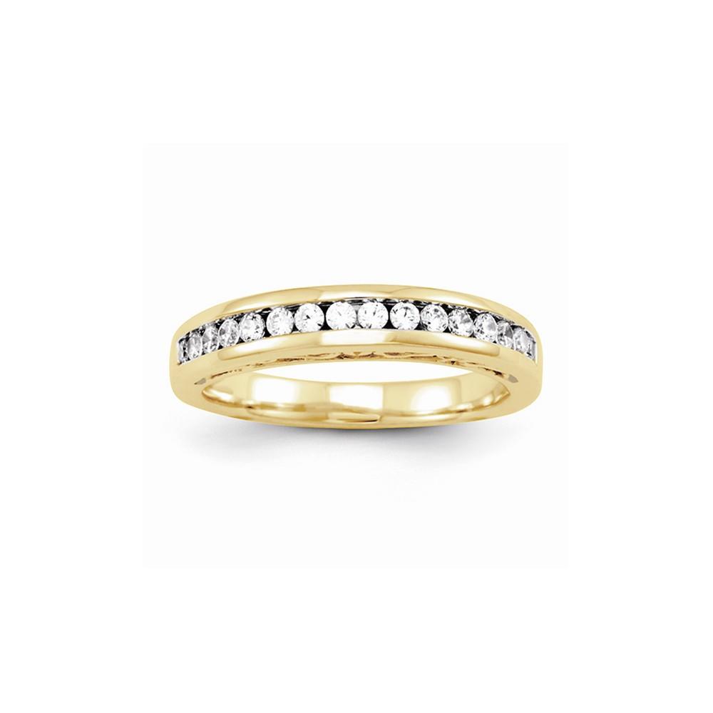 Jewelryweb 14k Yellow Gold Diamond Wedding Band Ring