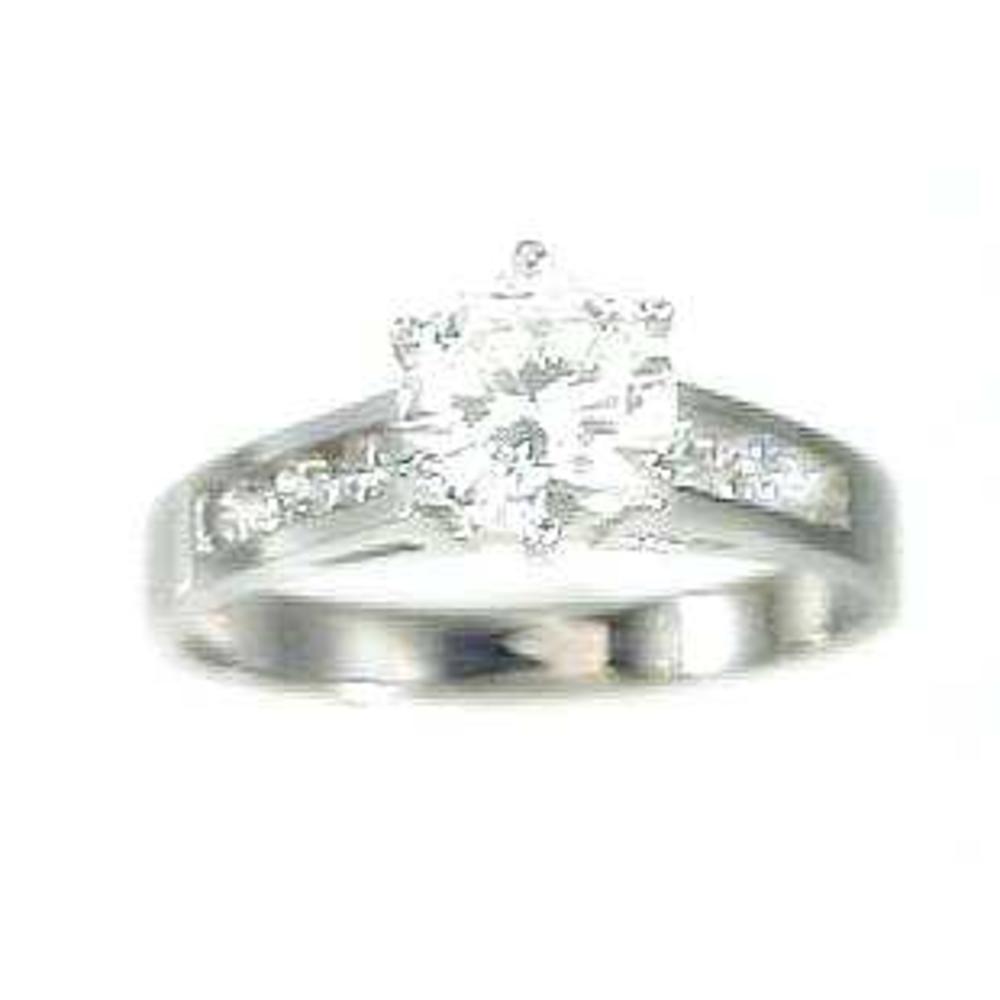 Jewelryweb Cubic Zirconia Cubic Zirconia One Carat Center Engagement Ring - Size 5.0