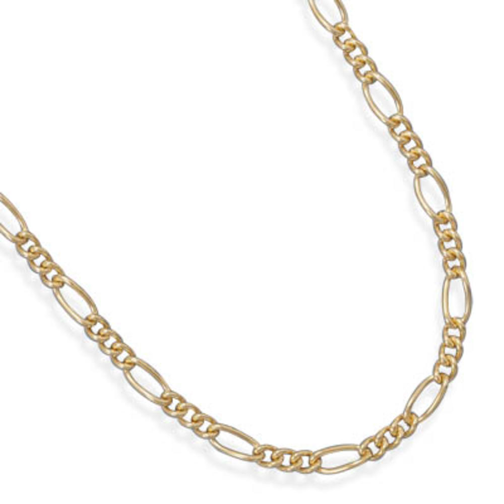 Jewelryweb 18 Inch 14/20 Gold Filled Figaro Chain Necklace a Lobster Clasp Closure.