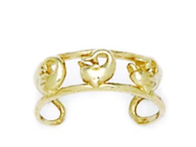 Jewelryweb Sterling Silver Gold-Flashed Adjustable Double Row With Dolphin Body Jewelry Toe Ring