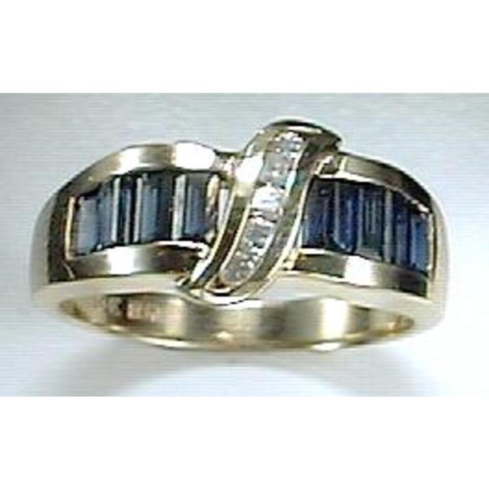 Jewelryweb Sapphire and Diamond Ring - Size 6.5